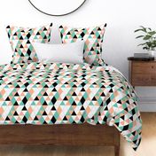 Geometric Triangles Salmon Eggshell