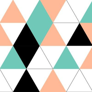 Geometric Triangles Salmon Eggshell