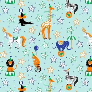 Retro Circus Animal Alphabet - large scale