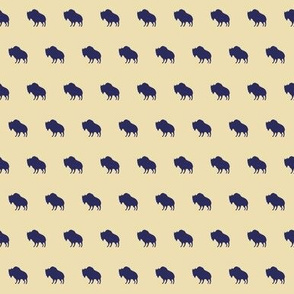 Navy Buffalo on Cream