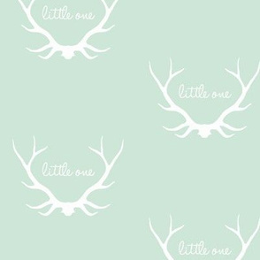 Little One Antlers - mintgreen and white