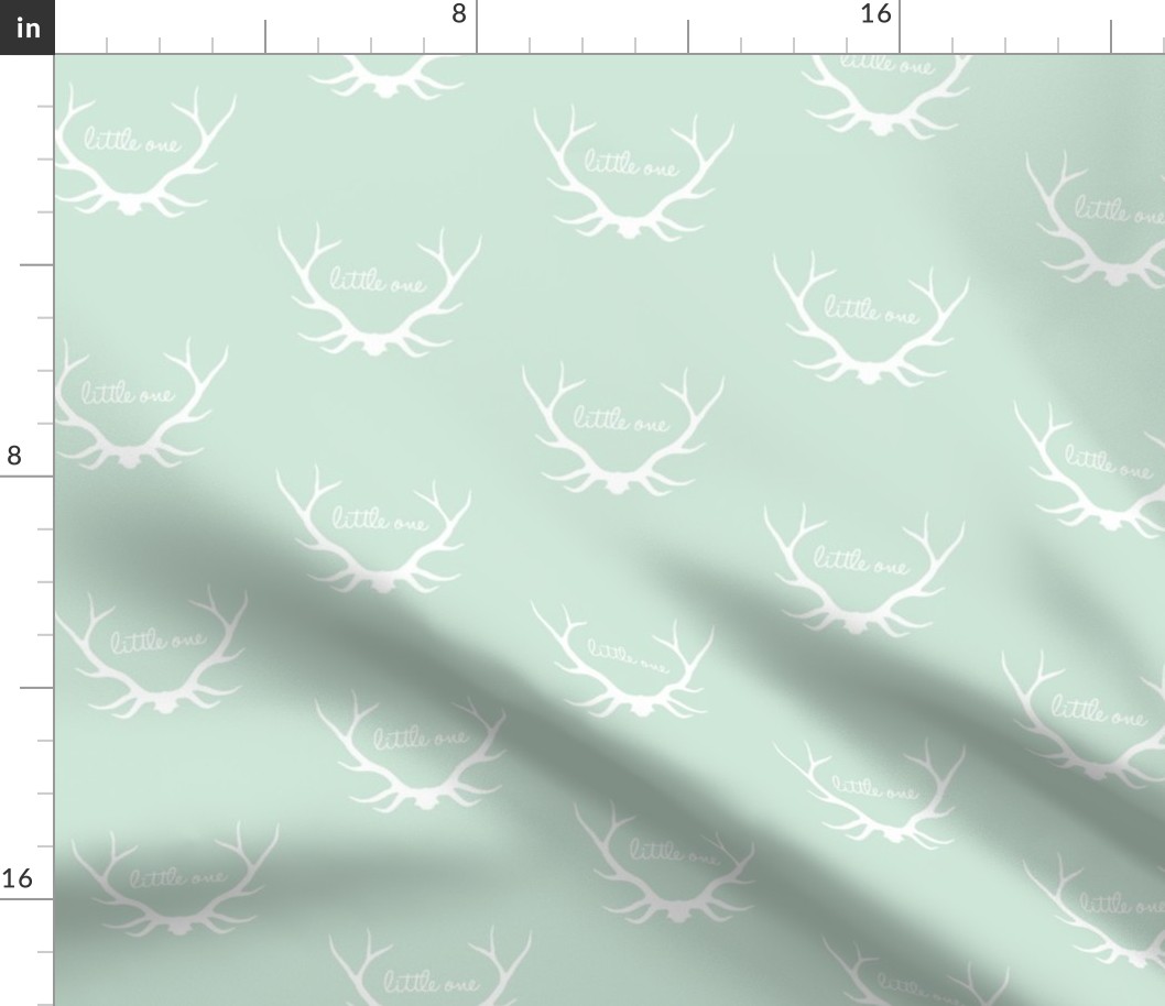 Little One Antlers - mintgreen and white