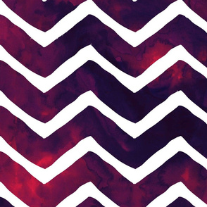 Thick Purple and White Chevron