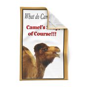 Camel Food tea towel
