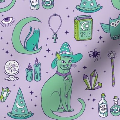 Mystic Cats in Purple