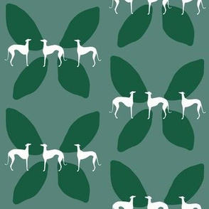 lucky greyhounds, blue, green