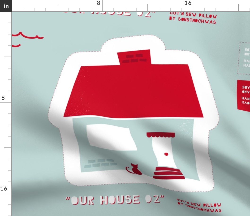 Cut'n sew Pillow "Our House 02"