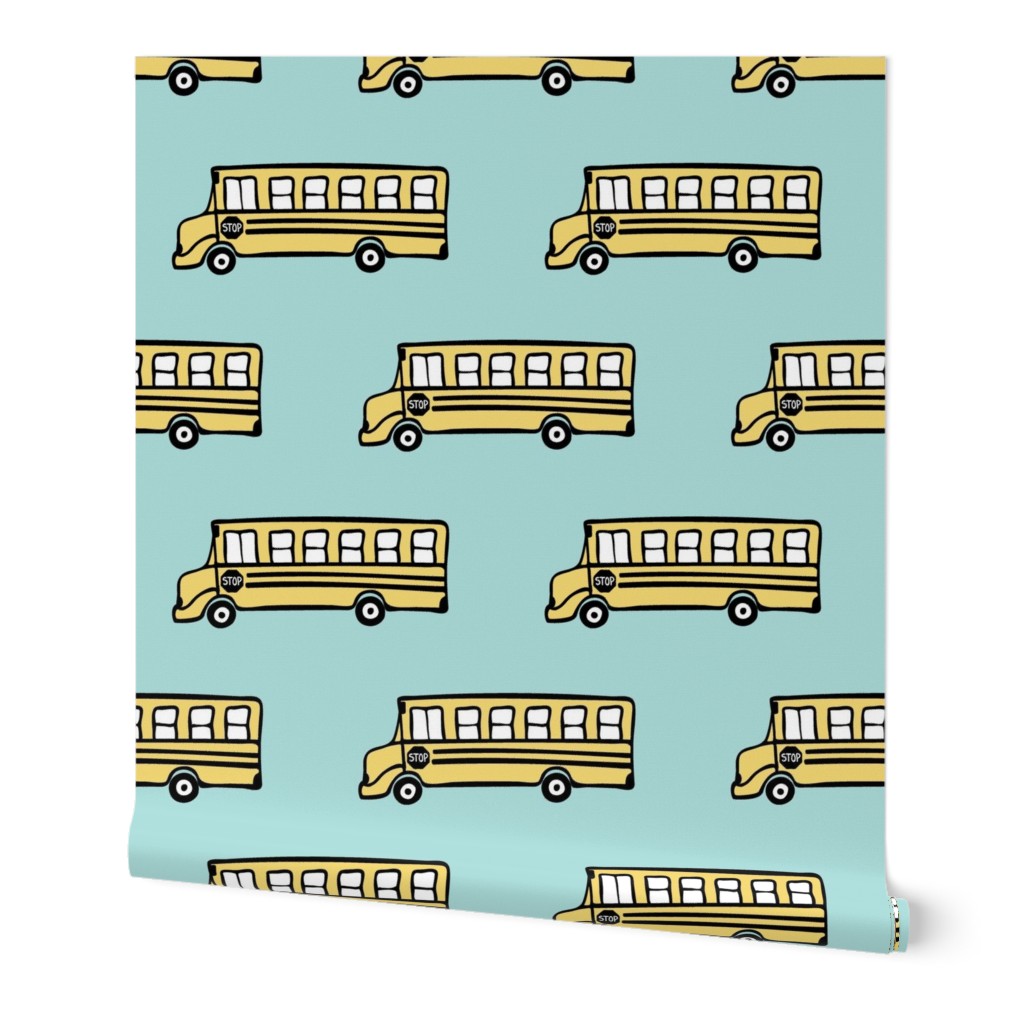 (micro print) school bus fabric