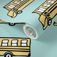 (micro print) school bus fabric