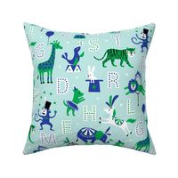 Circus Animal Alphabet blue/green