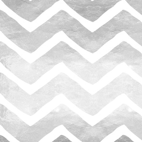 Silver and White Chevron