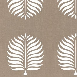 Desert Palms . Cocoa Linen