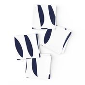 Raindrop Cutouts . White Midnight Blue