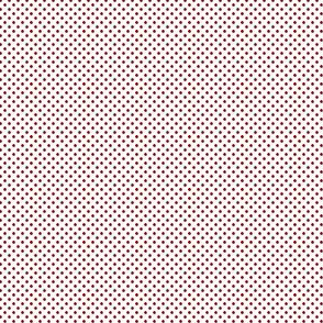 1:6 Polka Dots-Cherry Red On White