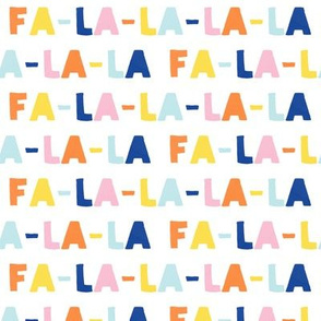 FA-LA-LA-LA-LA - multi - holiday fabric