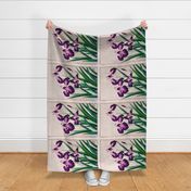 Grape Japanese Iris wood block