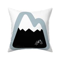 Cut and Sew "Mountain" Pillow (black and white)