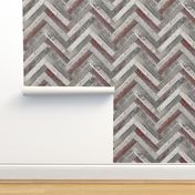 Vintage Wood Chevron Tiles Herringbone Burgundy