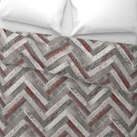 Vintage Wood Chevron Tiles Herringbone Burgundy