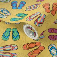 Flip Flops - Bright, Gold