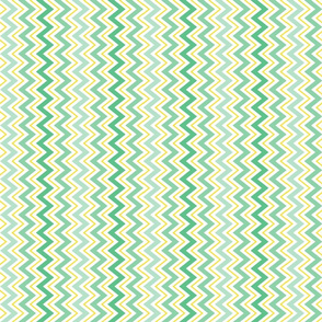 Mint Green and Yellow ZigZag