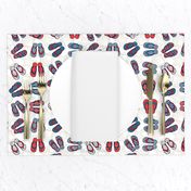 Flip Flops - Patriotic, White