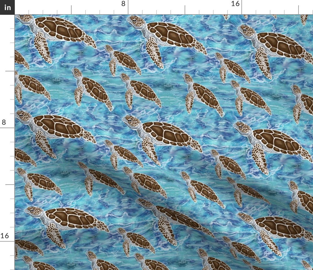 Sea Turtles #2 swimming small print 