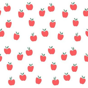 apple picking - red on white
