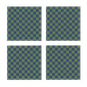 Thoughts of Dale - checkerboard blue/green 