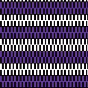 Purple and White Zipper on Black Upholstery Fabric