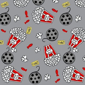 A night At The Movies / Grey-Red-White  / Pop-corn -Movie Night 
