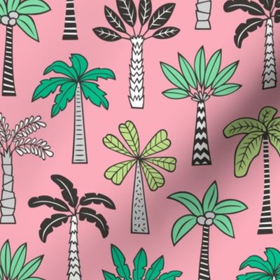 Palm Trees on Pink