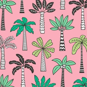 Palm Trees on Pink