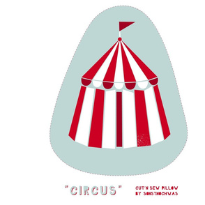 Cut and Sew "Circus" Pillow