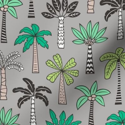 Palm Trees on Grey