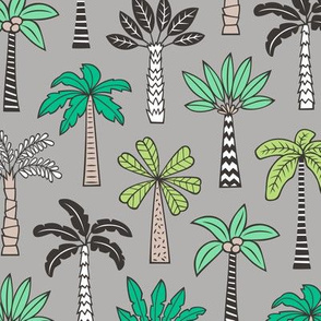 Palm Trees on Grey