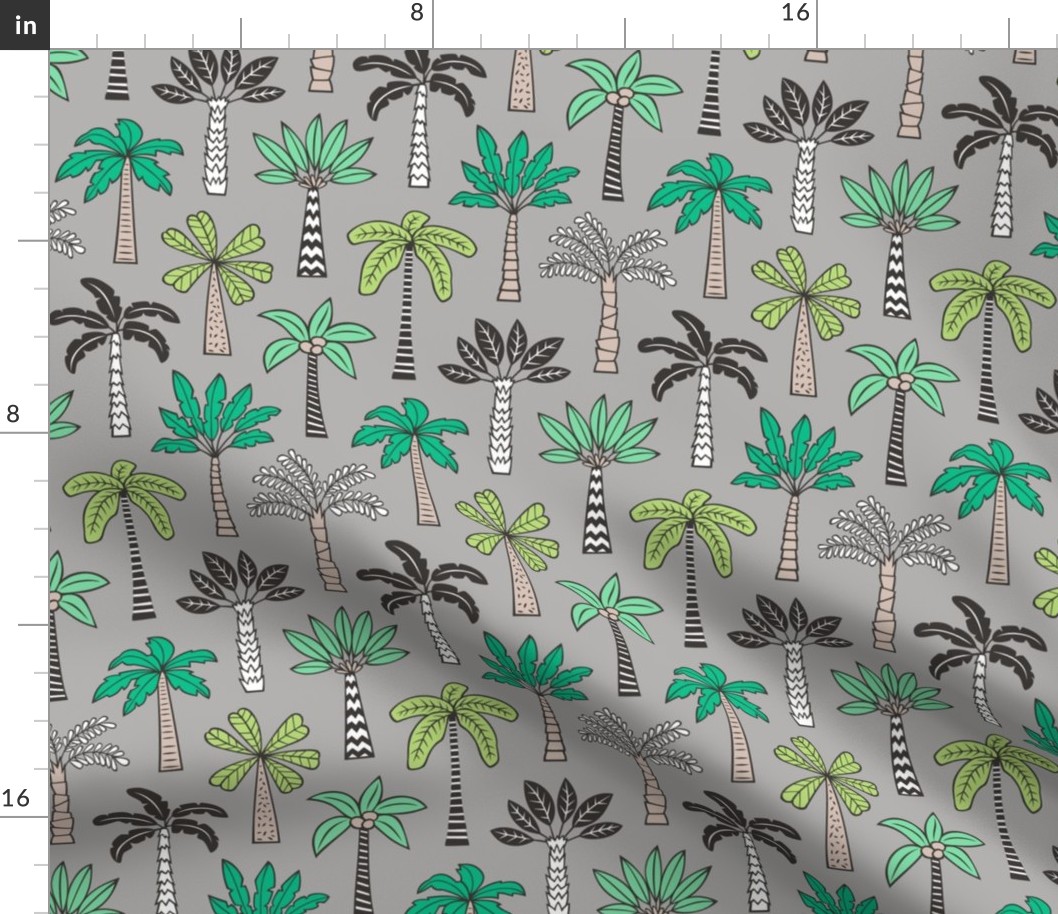 Palm Trees on Grey