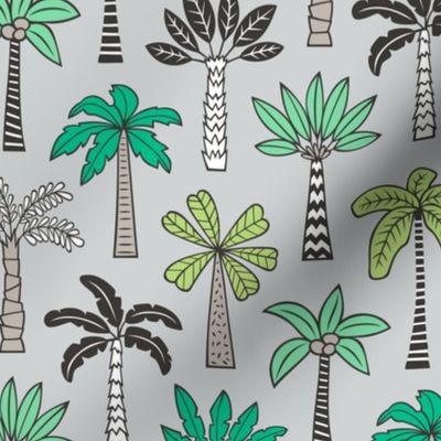 Palm Trees on Light Grey