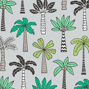 Palm Trees on Light Grey