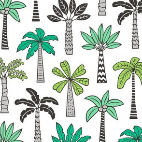 Palm Trees on White