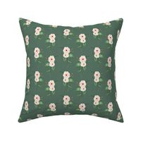Roses Soft Peach Vintage Green, Smaller