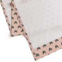 Plymouth Rock chicken breed farm sanctuary fabric pattern blush