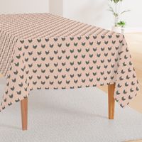 Plymouth Rock chicken breed farm sanctuary fabric pattern blush