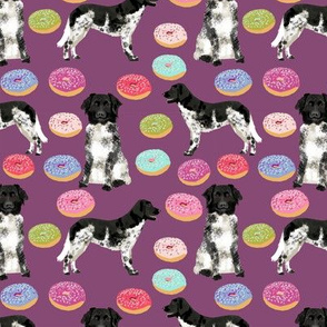 stabyhoun donuts fabric dogs and food design - donuts  stabij design - amethyst
