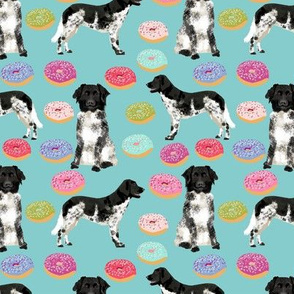 stabyhoun donuts fabric dogs and food design - donuts  stabij design - blue tint
