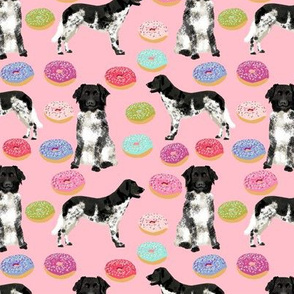 stabyhoun donuts fabric dogs and food design - donuts  stabij design - pink