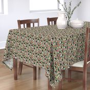 stabyhoun floral dog fabric florals and dogs design stabij design - green