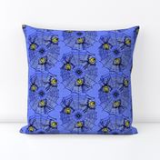 Eerie Arachnid Spider Trio / Web - Blue/Yellow  