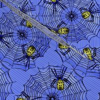 Eerie Arachnid Spider Trio / Web - Blue/Yellow  