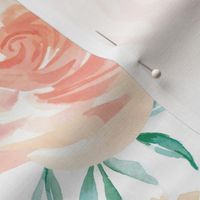 Peach Watercolor Delight Flowers Large